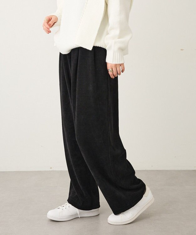 CRAFT STANDARD BOUTIQUE 起毛カットソーイージーパンツ Black