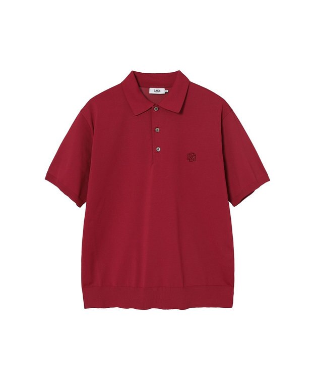 DAKS 半袖ポロシャツ ダークレッド