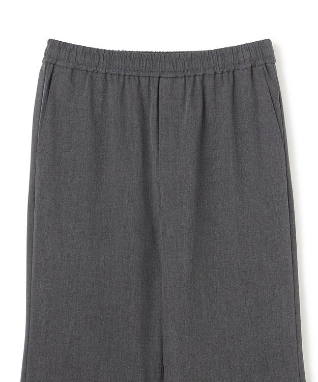 UNFILO L 【セットアップ着用可/ウエストゴム】マイビューティ セミフレアパンツ チャコール