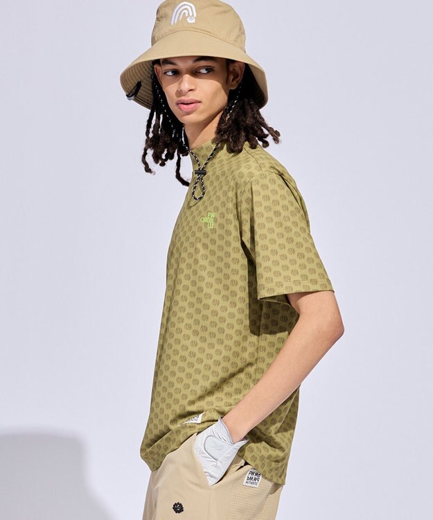 PW CIRCULUS 【MEN】エレファント ドットモックネック ゴルフ カーキ系5