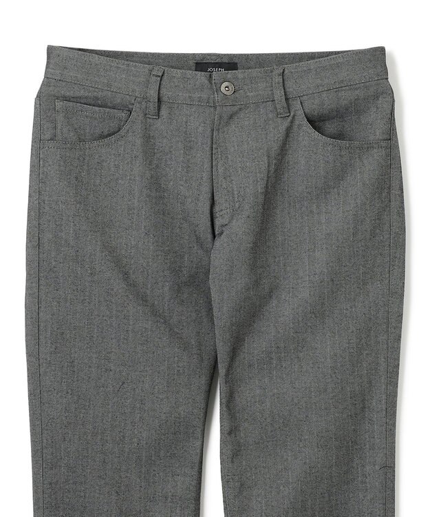 JOSEPH HOMME ソフトヘリンボンストレッチ / CIGAR 5P グレー系