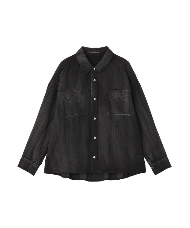 YECCA VECCA シアーデニムシャツ Black