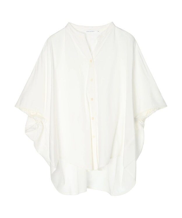 AMERICAN HOLIC 接触冷感＋ＵＶカット　ギャザースリーブブラウス Off White