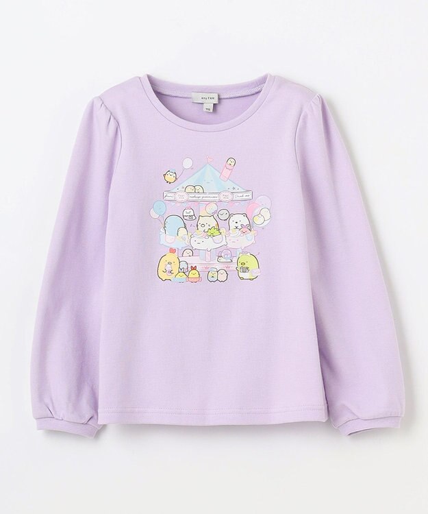 ANY KIDS 【すみっコぐらし】アートプリント Tシャツ ペールラベンダー