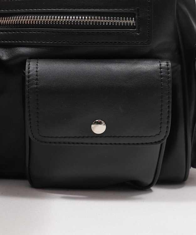 WEGO ポケットデザインボストンショルダー ブラック