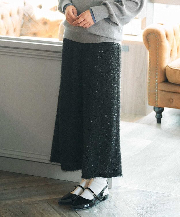 Feroux シャギーナロー スカート ブラック系