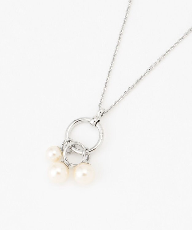 J.PRESS LADIES リングパール ワントップ ネックレス シルバー系