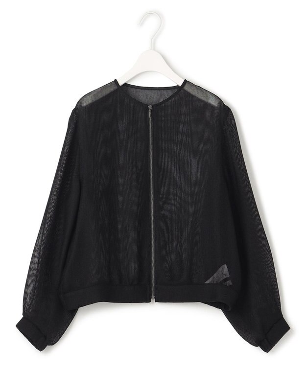 ICB L 【洗える】 Ta/Peメッシュ ブルゾン ブラック系
