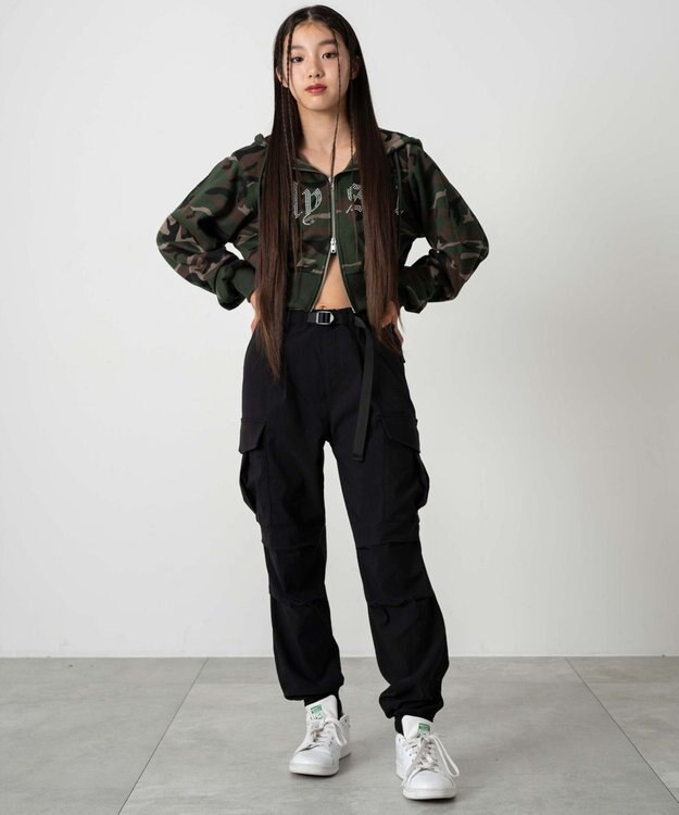 WEGO 【KIDS/ユニセックス着用ITEM】ストレッチベイカーパンツ（JUNIOR） ブラック