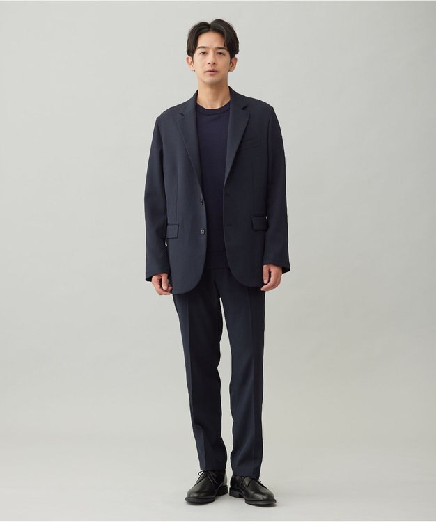 UNFILO MENS 【OCEANS 雑誌・web・YouTube 掲載】WOOL TOUCH 機能美ジャケット【東レ開発のウール見え高機能素材】 ネイビー