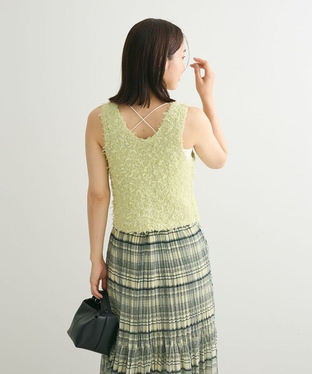 Green Parks ・ｓｗｉｎｇ　ｂｙ　２ｗａｙチュールヤーンベスト Light Yellow