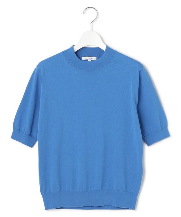 23区 S 【Oggi5月号掲載/洗える】プレミアムビオコットン 半袖 ニット ブルー系