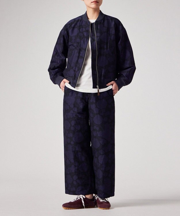 Paul Smith Perforated Floral ジャカード トラウザーズ ネイビー