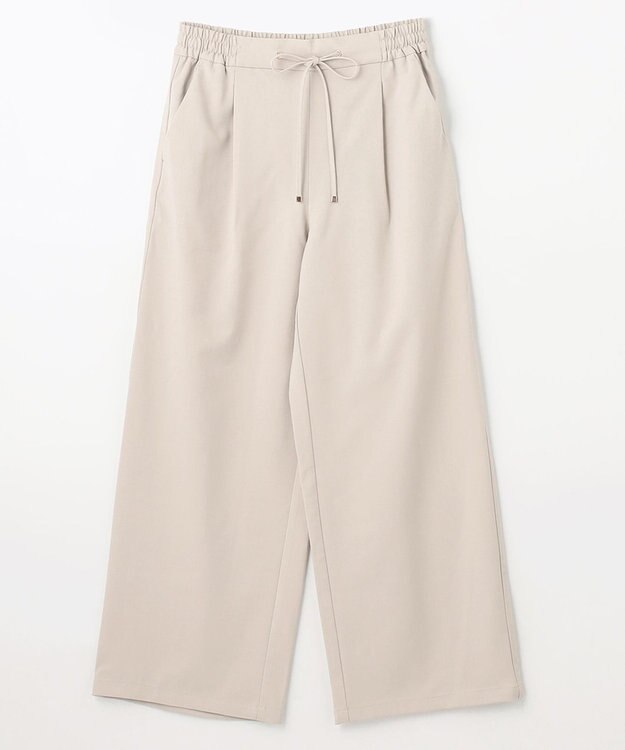 ANY 【ウエストゴム】イージケア美脚パンツ ワイド サンドベージュ