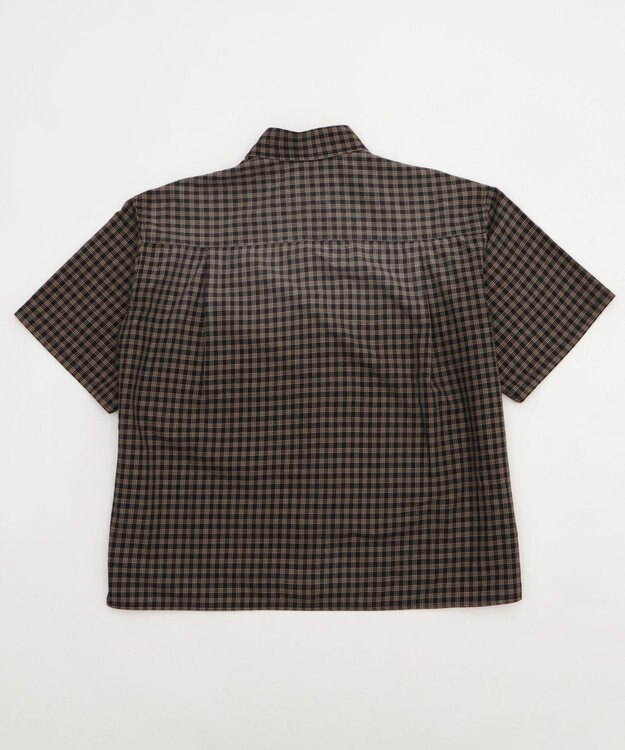 WEGO 【ユニセックス着用ITEM】ブリーチチェックロゴシャツ（SS） ブラックチェック1