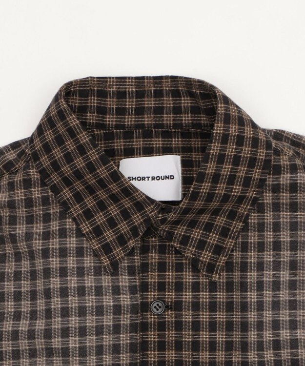 WEGO 【ユニセックス着用ITEM】ブリーチチェックロゴシャツ（SS） ブラックチェック1