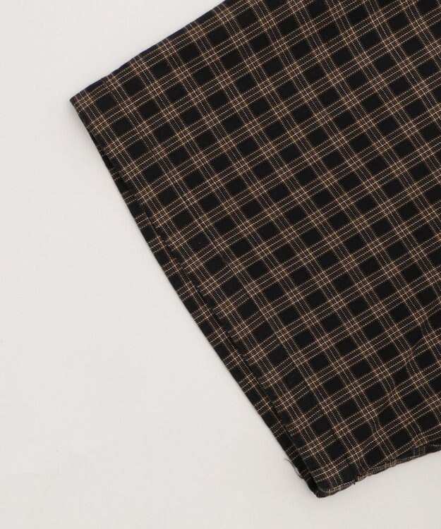 WEGO 【ユニセックス着用ITEM】ブリーチチェックロゴシャツ（SS） ブラックチェック1