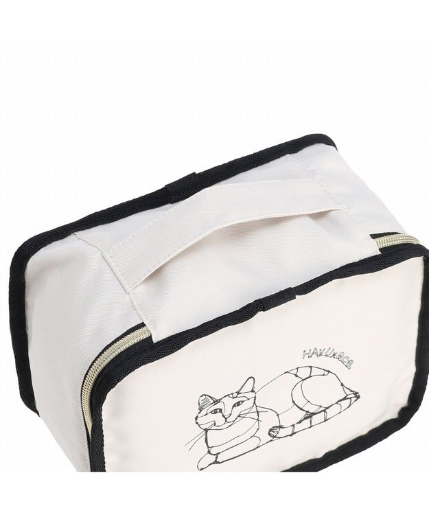 ACE BAGS & LUGGAGE HAyU × ace. トラベルポーチ S 猫柄 17821 アイボリー