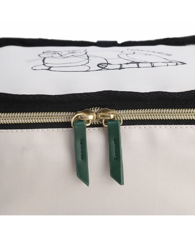 ACE BAGS & LUGGAGE HAyU × ace. トラベルポーチ S 猫柄 17821 アイボリー