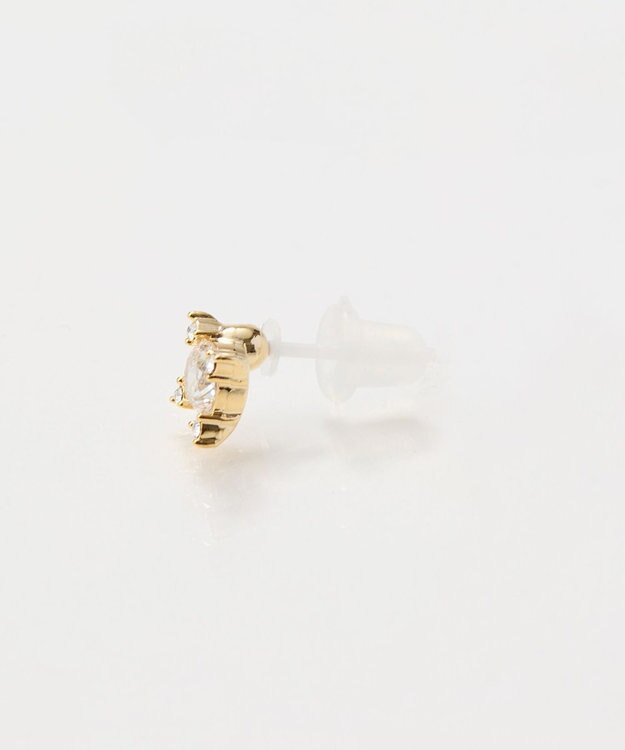 Phoebe 【金属アレルギー対応】クラシッククリスタルビジューセラミックピアス/ニッケルフリー（片耳） ゴールド