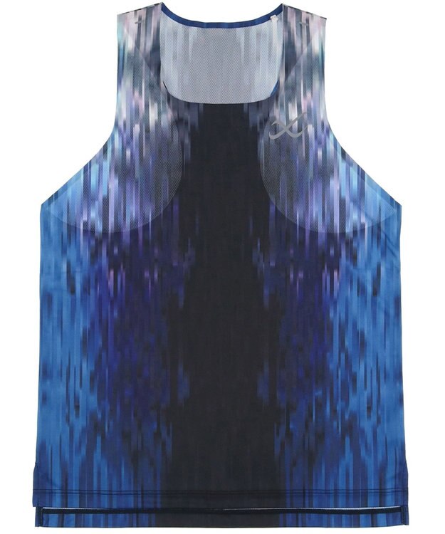 CW-X 【MEN】 CW-X トップス 【薄軽ランニングシャツ】 ノースリーブ タンクトップ スクエアネック 吸汗速乾性(本体) メンズ DLO180 /ワコール ブルー