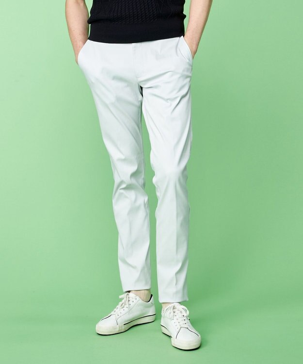 23区GOLF 長く愛される定番！【MEN】ハイパワーストレッチ ベーシックパンツ 春夏は爽やかに ライトグレー系
