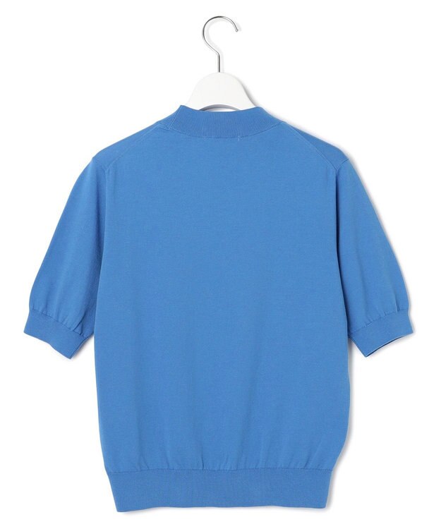 23区 【Oggi5月号掲載/洗える】プレミアムビオコットン 半袖 ニット ブルー系