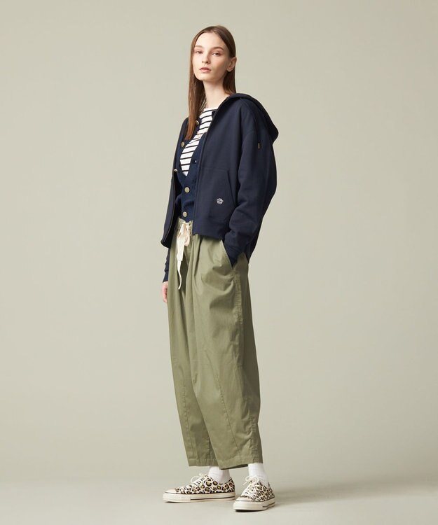 J.PRESS YORK STREET 【UNISEX】バギーフィットパンツ カーキ系