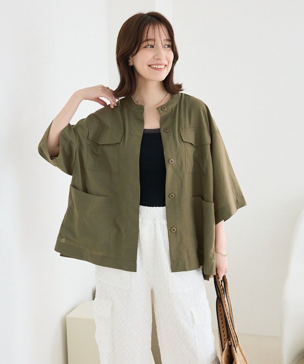 Green Parks ミリタリーシャツジャケット Khaki