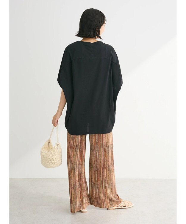 Green Parks 冷っとすずやか　バックバルーンフレンチプルオーバー Black