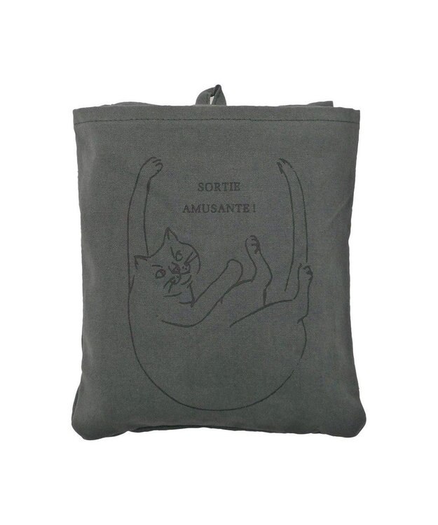 ROOTOTE 1188【折り畳み可能】EU.ラウンド.ブラサガリネコ-A 03：クロ