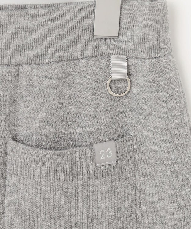 23区GOLF ウォッシャブルで気軽に着られる【WOMEN】モールボーダー ニットスカート ライトグレー系1