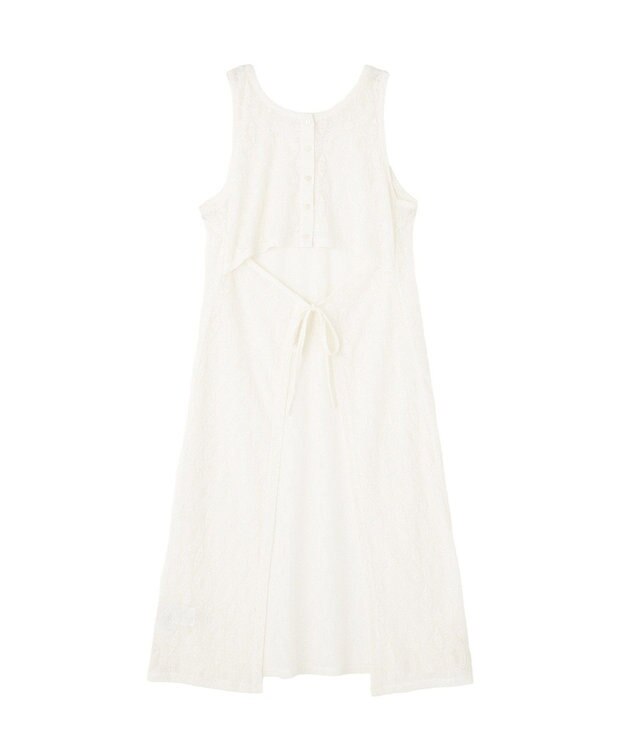 AMERICAN HOLIC レースジャガードノースリーブワンピース Ivory