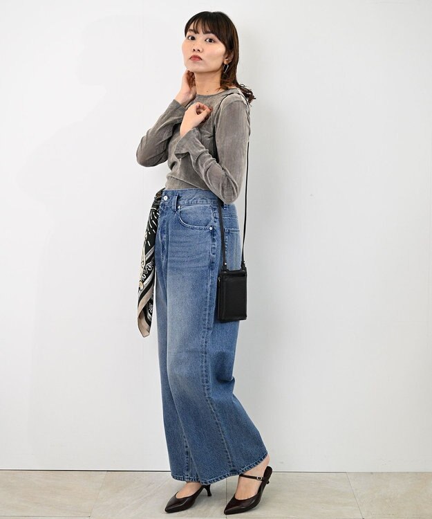 woadblue ＜坪田あさみさんコラボ＞DADA  ダダ  /  LT BLUE ワイドデニムパンツ LIGHT BLUE