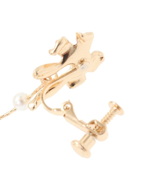 Maison de FLEUR カーリーリボンイヤリング Gold