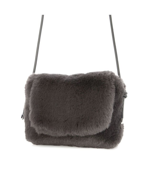 UNBILLION カシュカシュ cachecache / エコファーシンプルフラップショルダー GY