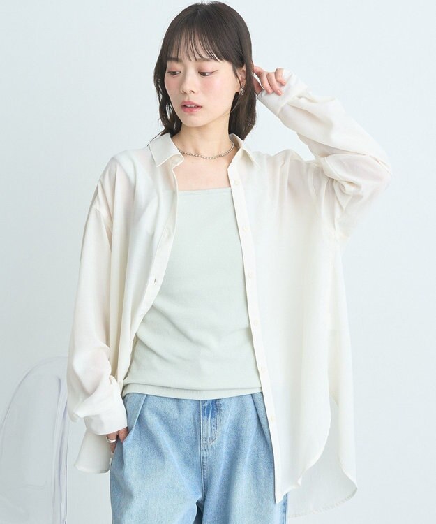 earth music&ecology シアーシャツ Off White