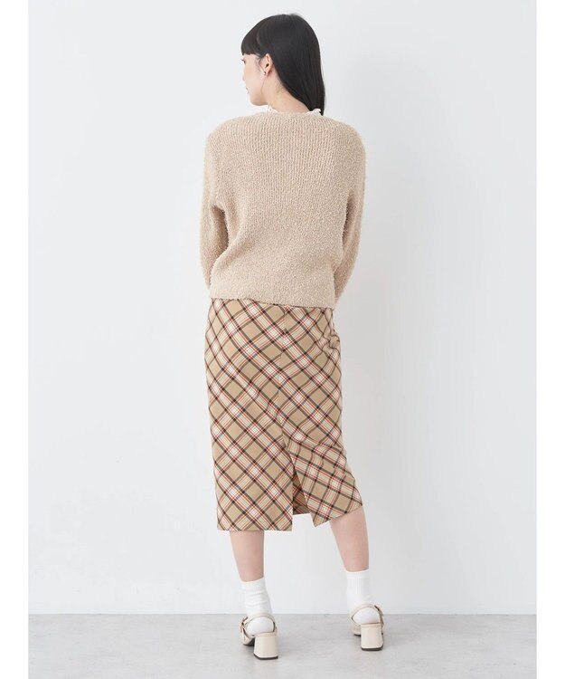 earth music&ecology カールヤーンカーディガン Beige