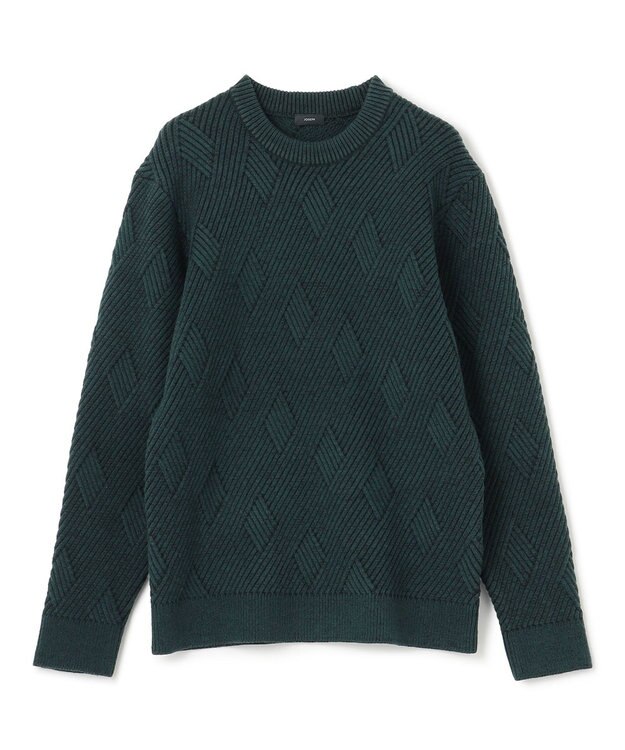 JOSEPH HOMME エコタック　クルーネックニット ピーコックグリーン系