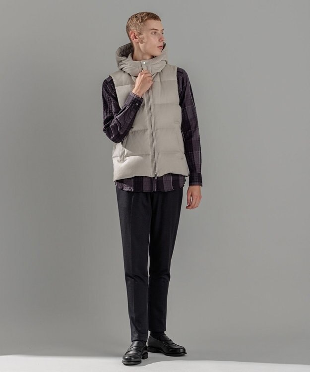 JOSEPH HOMME オーバーチェックジャガードストレッチ　レギュラーカラーシャツ グレー系3