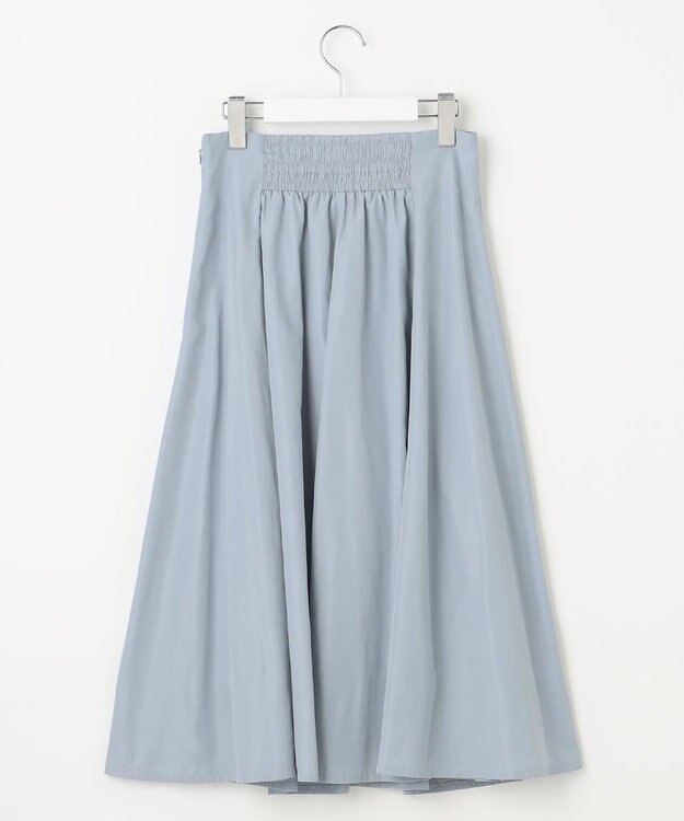 Feroux 【セットアップ対応・洗える】タフタフレア スカート ブルー系