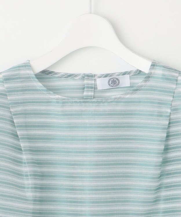 J.PRESS LADIES L シアーボーダーツイン カットソー シーブルー系1