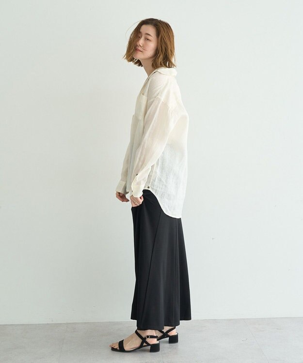 YECCA VECCA 【接触冷感】カットマーメイドスカート Black