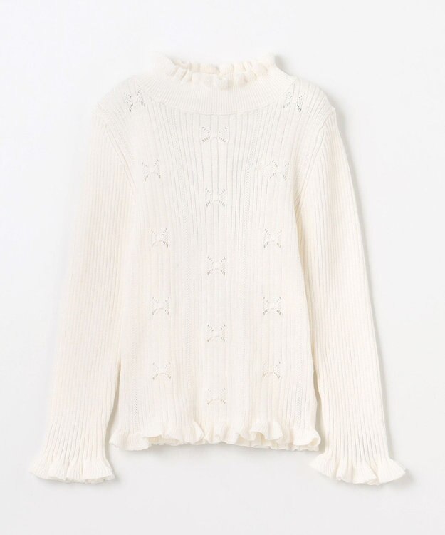 組曲 KIDS 【110-140㎝】リブニット オフホワイト系