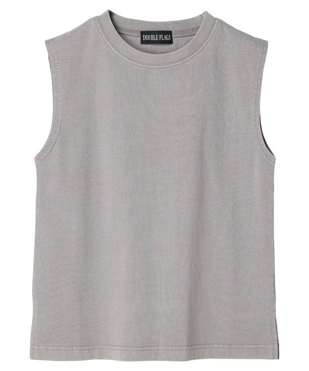 Green Parks ・Ｄｏｕｂｌｅ　Ｆｌａｇｓ　ピグメント加工ノースリＴＥＥ Light Gray