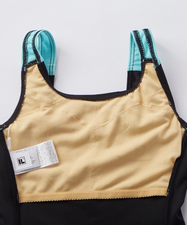 OP／FILA 【FILA】キュロット一体型スクール水着 ブラック×サックス