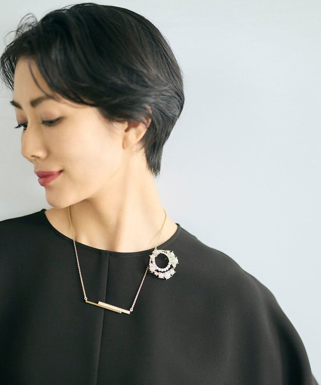 自由区 プレシオサダブルバーネックレス ゴールド