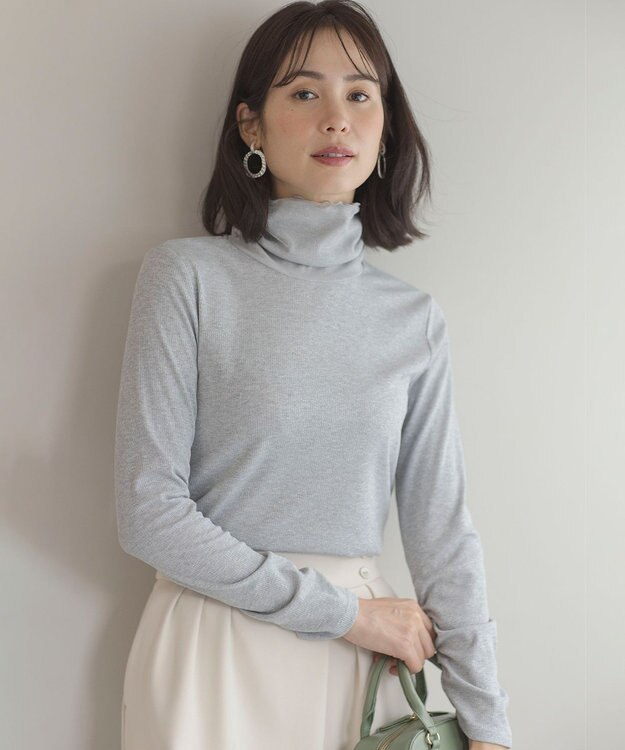 組曲 S ラメチュールコンビタートル カットソー シルバー系