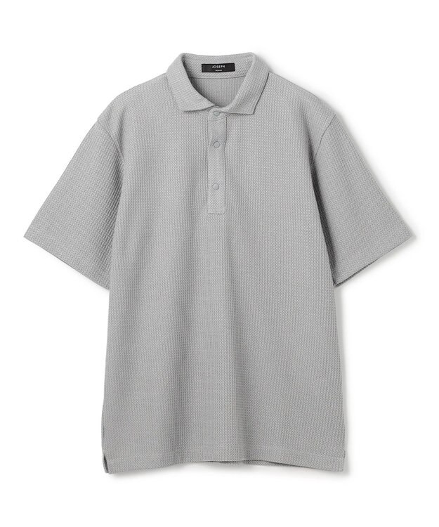 JOSEPH HOMME 【新型】メランジクロスジャージー　ポロシャツ ライトグレー系