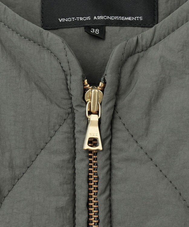 23区 【撥水加工】 中綿 ロング パディング アウター グレー系